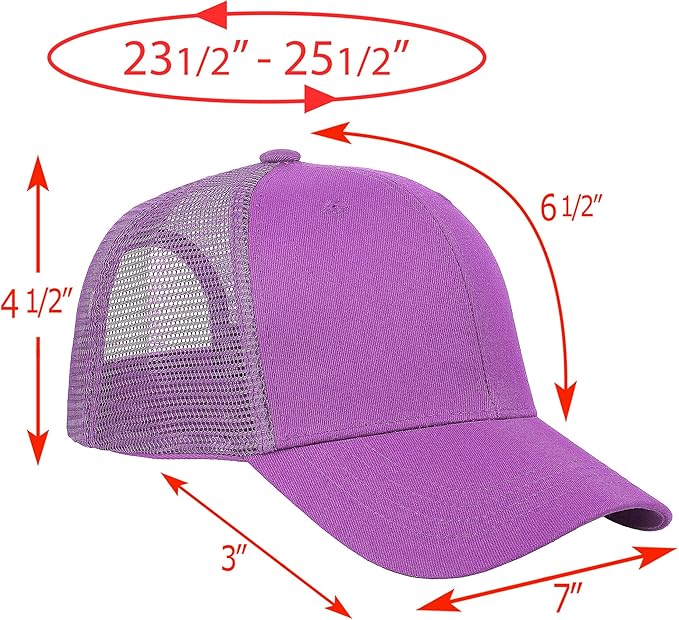 Falari Trucker Hat Baseball Cap Structured Plain Design 6 Panel, Adjustable Size