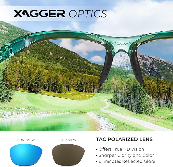 Xagger Kids Youth Polarized Sports Sunglasses for Boys Girls Baseball Softball Glasses TR90 Frame