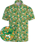 HUURAY Funny Golf Polos for Men Funny Print Short Sleeve Shirts Quick Dry Polo Shirts Hawaiian Shirt Performance Golf Outfits