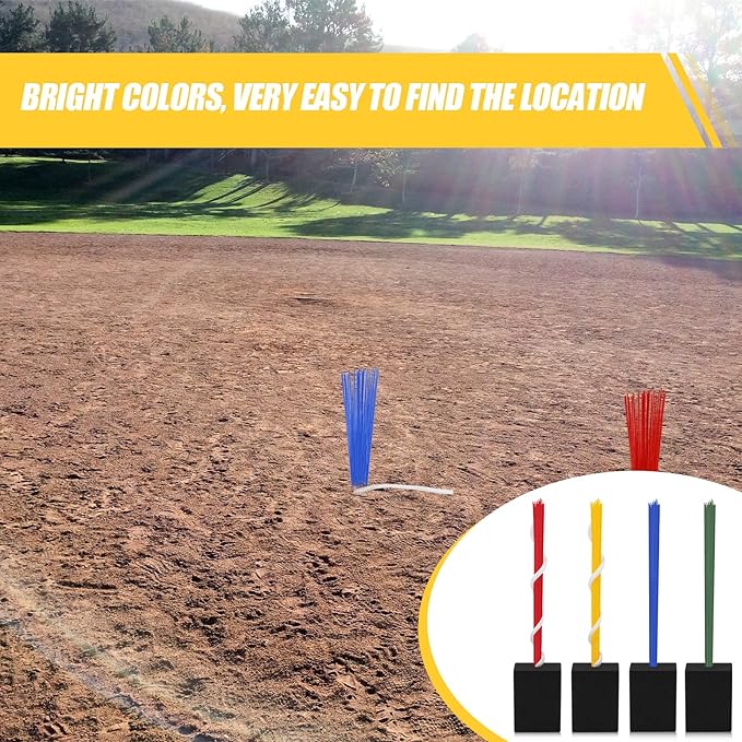Deekin Base Plugs Anchor Base Plugs Baseball Field Maintenance Equipment Baseball Accessories for Baseball Field