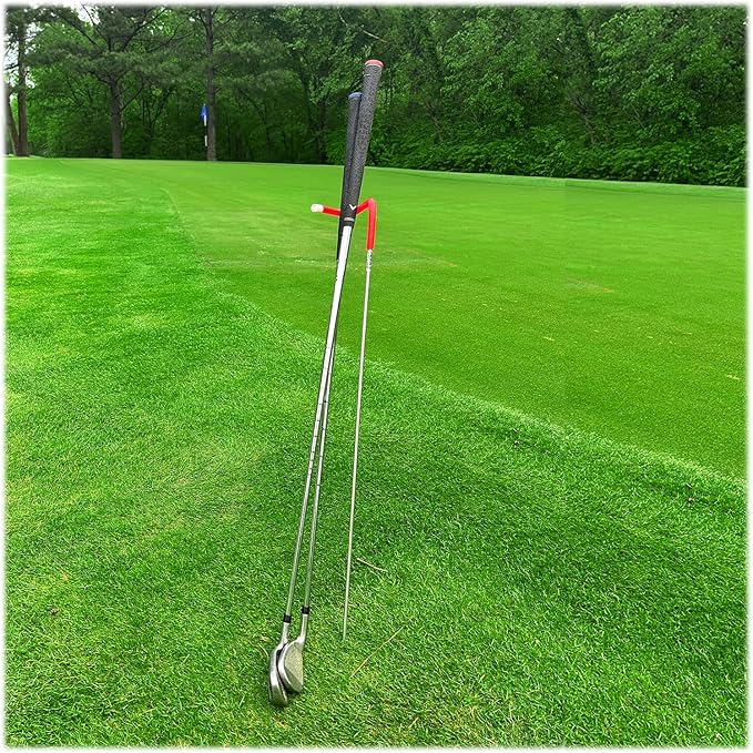 V-Shaped Golf Club Stand Keeps Your Clubs Clean, Dry & Visible, V-Stick Club Stand Made of Highly Durable Stainless Steel - Easy to Carry Golf Club Holder