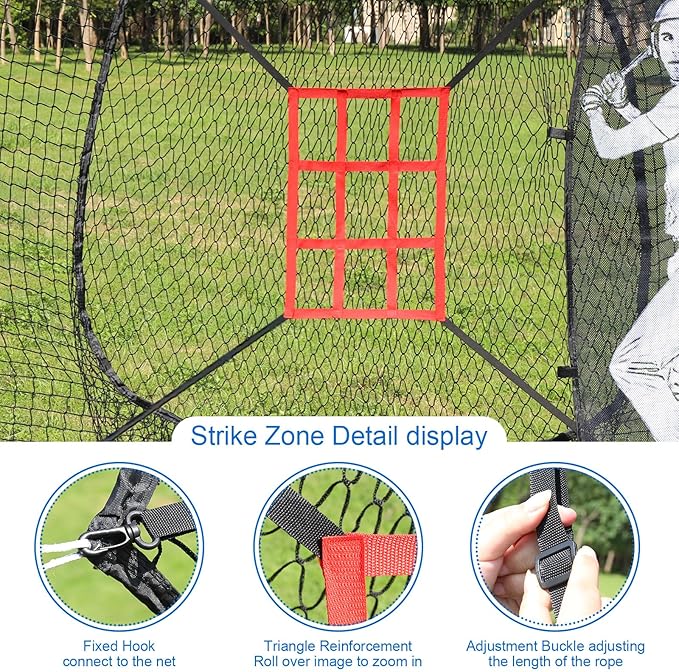 Baseball Softball Batter Dummy,Pitching Target,with Adjustable Strike Zone Attachment,Pitching Aid for Improved Accuracy