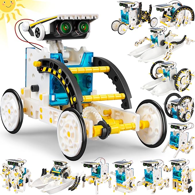 STEM 13-in-1 Solar Power Robots Creation Toy, Educational Experiment DIY by Bottleboom