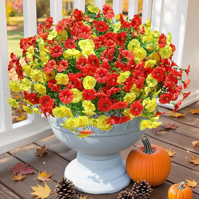 Fake Mums Fall Artificial Flowers Plants - Image 8