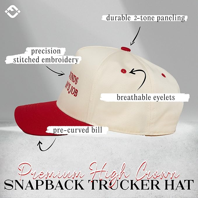 Funky Junque Trucker Hat Women Men 2-Tone Baseball Cap – Vintage Western Style Embroidered Snapback, Premium Cotton Blend