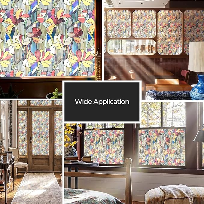 Window Privacy Film, Frosted Glass Decorative Static Cling, Removable Sun - Image 6