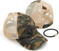C.C Ponycap Messy High Bun Ponytail Adjustable Glitter Mesh Trucker Baseball Cap