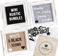 Mini Letter Board Small Felt Letter Board Letters and Symbols Trio by FeltCreativeHomeGoods