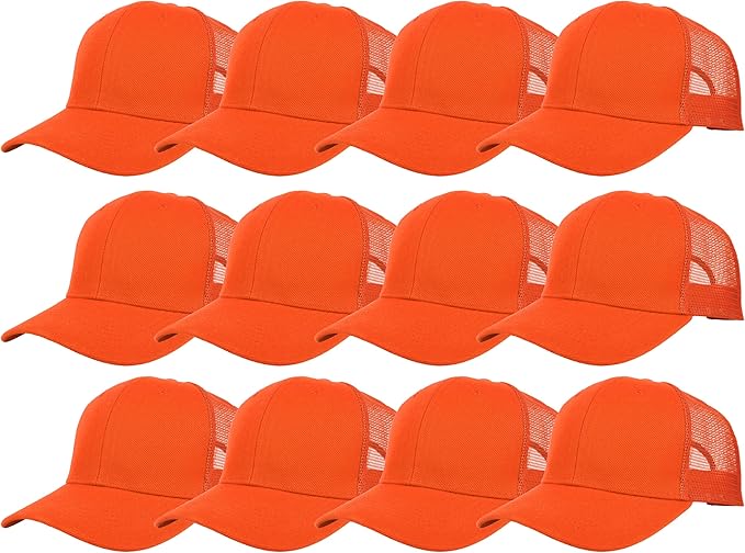 Gelante Mesh Trucker Hat Baseball Cap Structured Front Panel Wholesale LOT 12 Pack