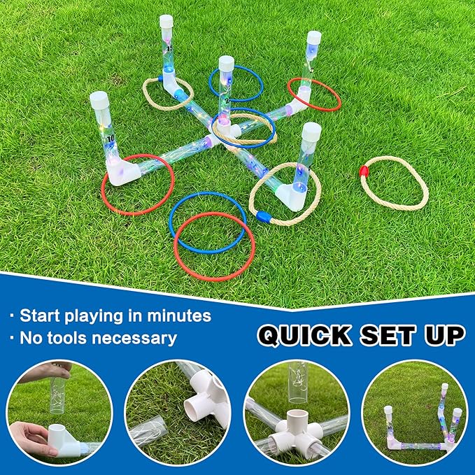 MOLACHI Ring Toss Games for Adults and Kids, Yard Games, Outdoor Indoor Games - Image 4