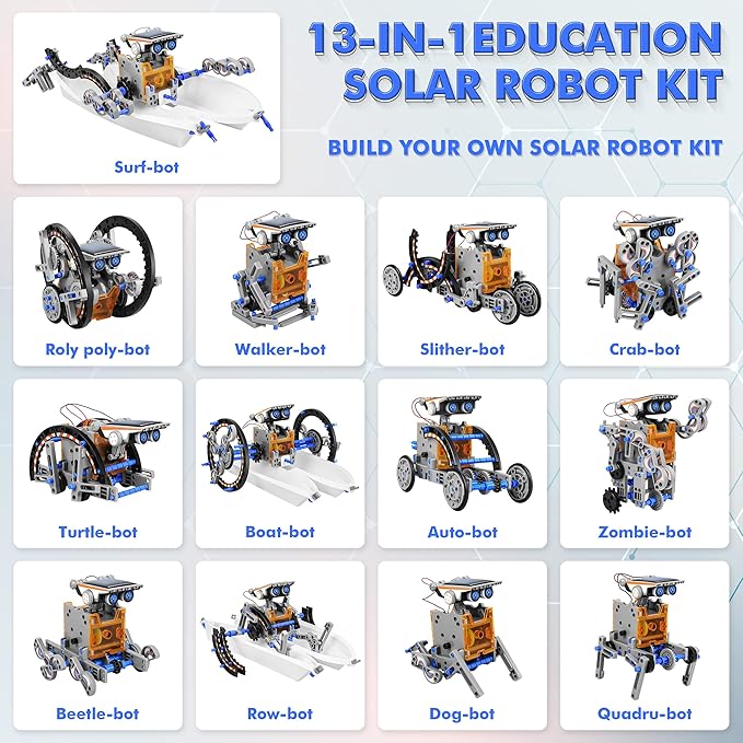 STEM 13-in-1 Education Solar Power Robots Toys - Image 3