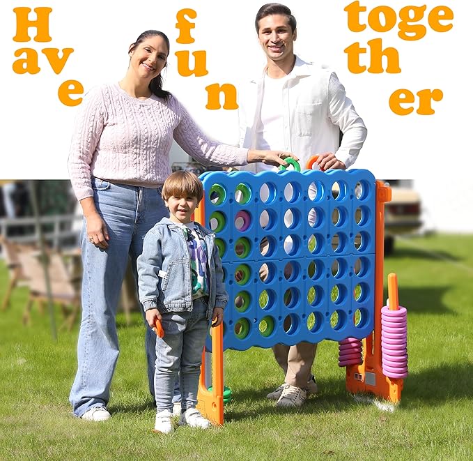 SDADI Height Adjustable Giant 4 in a Row Connect Game, 2-in-1 Jumbo 4-to-Score - Image 5
