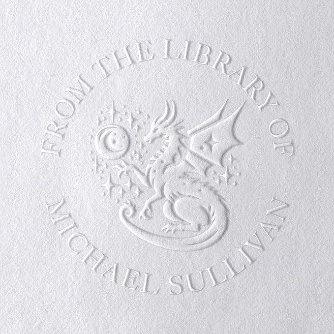 Dragon Book Embosser, Custom Round Library Book Embosser, Fantasty Fiction - Image 3