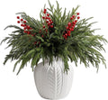 25 Pcs Christmas Norfolk Pine Branches by Watayo