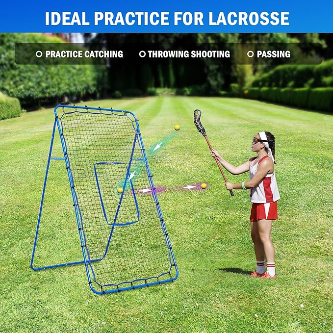 Volleyball Baseball Rebounder Net, Softball Rebounder Pitchback Net Quick Adjustments, Quick Adjustments Lacrosse Bounce Back Practice Equipment, Ideal for Outdoor Indoor and Backyard Training