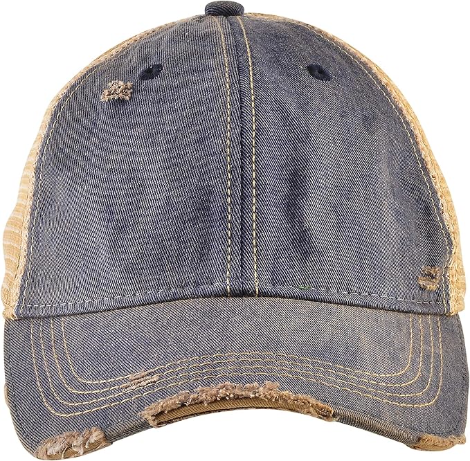 Vintage Distressed Baseball Cap – Unstructured Fit Adjustable Snapback Hat for Men & Women