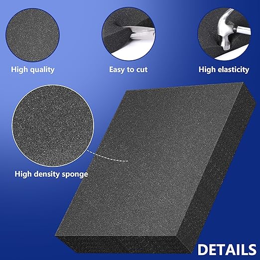 DECOHS 8 Pcs Polyurethane Foam Sheets- 2 Sizes Cuttable Foam Inserts - Image 3