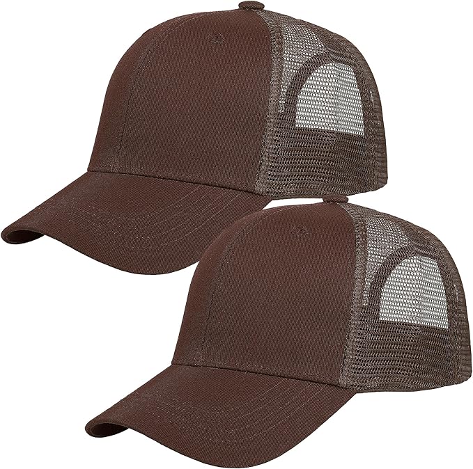 Falari Trucker Hat Baseball Cap Structured Plain Design 6 Panel, Adjustable Size