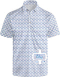 HUURAY Funny Golf Polos for Men Funny Print Short Sleeve Shirts Quick Dry Polo Shirts Hawaiian Shirt Performance Golf Outfits