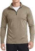 Boladeci Men's Quarter Zip Pullover Premium Fleece Lined Heather Long Sleeve Golf Shirts Midweight 1/4 Half Zip Sweatshirts