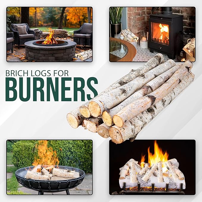 17 Inch Natural Birch Logs - Image 4