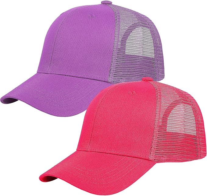 Falari Trucker Hat Baseball Cap Structured Plain Design 6 Panel, Adjustable Size