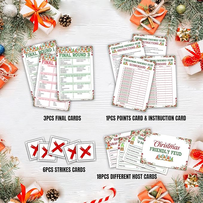 Christmas Friendly Feud Game, Funny Christmas Party Games, Friendly Feud Trivia - Image 3