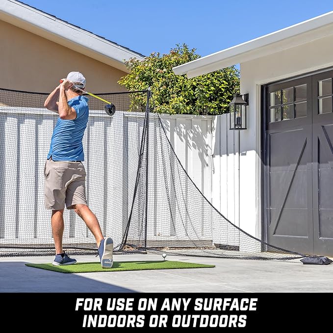 GoSports Shank Net Attachment for Golf Hitting Nets - Black or Red