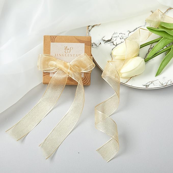 1 Inch Wide Sheer Chiffon Ribbon - Image 4