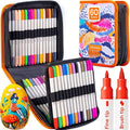 ARTISTRO 60 Dual Tip Brush + Fine Acrylic Paint Markers by ARTISTRO