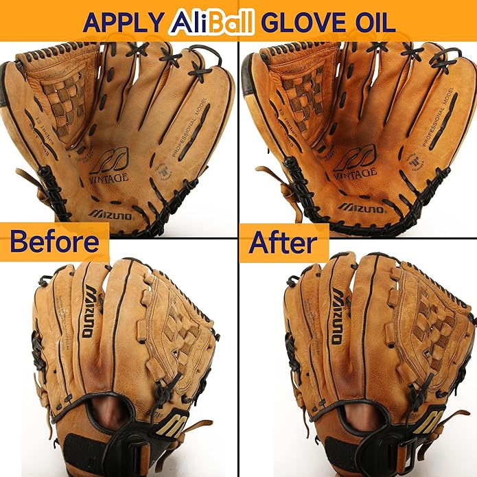 AliBall Ultimate Baseball Mitt Maintenance Kit | 8-Piece Cleaner, Oil, Brushes & Towels Combo