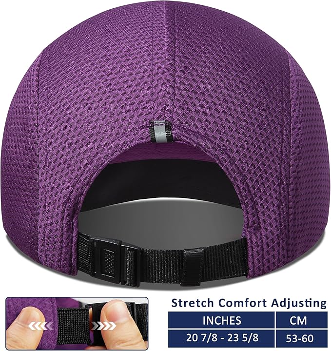 GADIEMKENSD Women's Race Day Running Cap Performance Mesh Hat - Excellent Ventilation, Lightweight, Reflective Safety