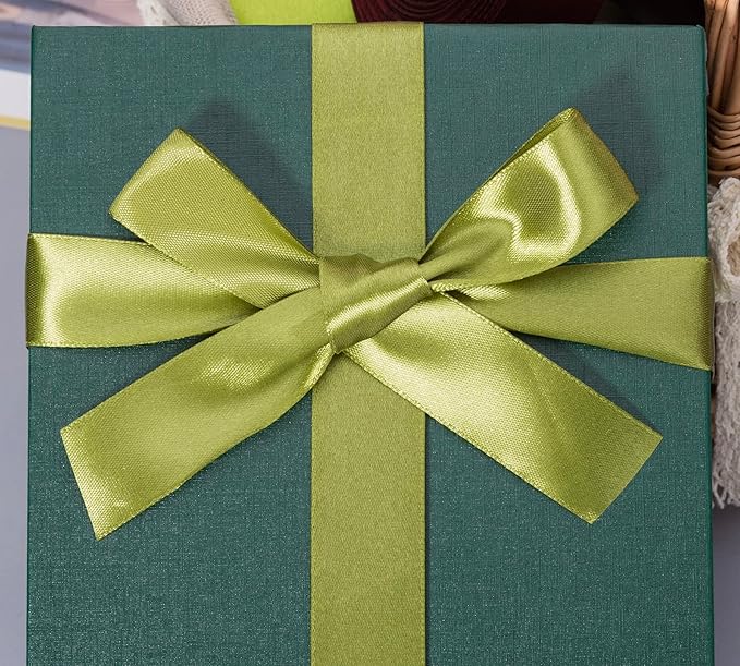 1 Inch Moss Green Solid Satin Ribbon, 50 Yards Craft Fabric Ribbon - Image 5