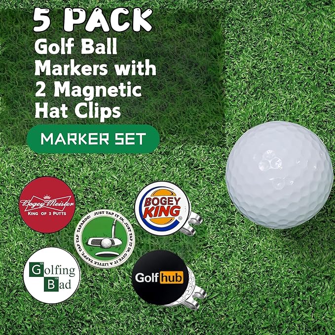 Cracker Golf Ball Marker, Premium Golf Accessories & Funny Golf Gifts for Men Women Golfers
