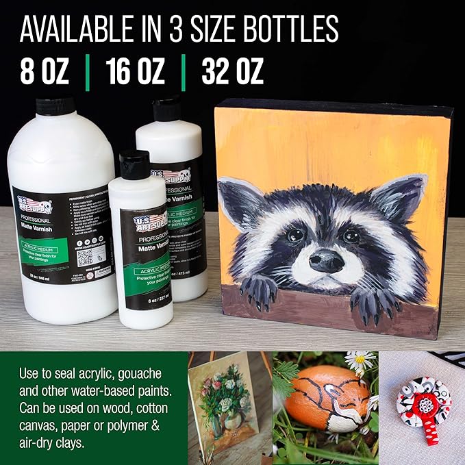 U.S. Art Supply 32 oz Matte Acrylic Varnish - Image 6