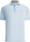 Esabel.C Men's Golf Polo Shirts Print Moisture Wicking Short Sleeve Dry Fit Stretch Polo Shirts for Men with Faux Pocket