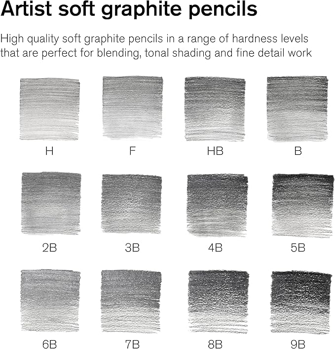 Winsor & Newton Studio Collection Artist Pencils, Graphite Pencils - Image 3