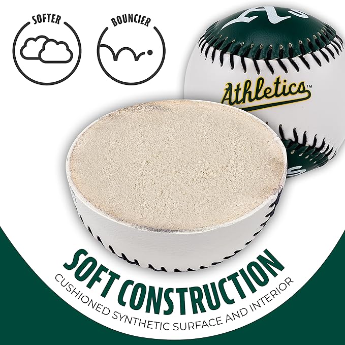 Franklin Sports MLB Team Soft Baseballs - Team Logo - Fan Shop Toy Baseball for Kids - Decoration for Desks and Office