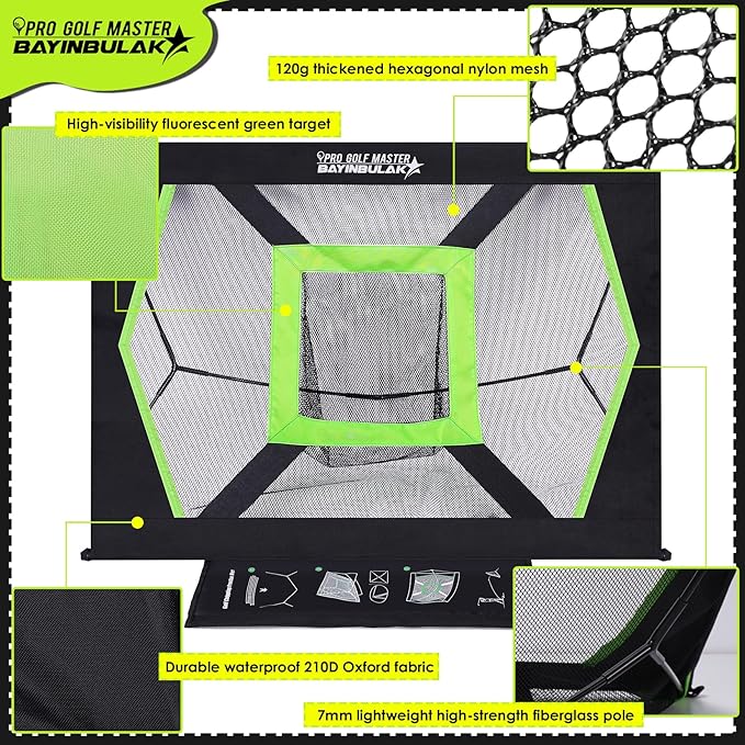 BAYINBULAK Golf Chipping Practice Net Backyard Driving Golf Accessories for Men Gift, 1 Pack
