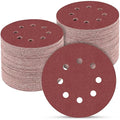 100 PCS 5 Inch Sanding Discs 220 Grit, Round Hook and Loop Sandpaper by POTUINOM