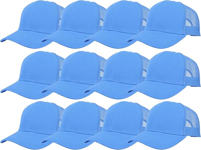 Gelante Mesh Trucker Hat Baseball Cap Structured Front Panel Wholesale LOT 12 Pack