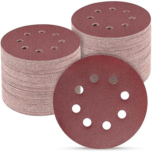 100 PCS 5 Inch Sanding Discs 400 Grit, Round Hook and Loop Sandpaper by POTUINOM