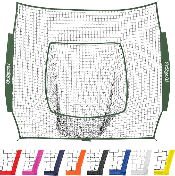 GoSports Replacement 7 x 7 ft Baseball Net - NET ONLY - Frame NOT Included - Choose Your Color
