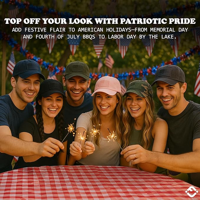 Funky Junque Distressed Vintage Baseball Cap - Embroidered Patch Women's Hat - Holiday, Lifestyle & Patriotic Designs