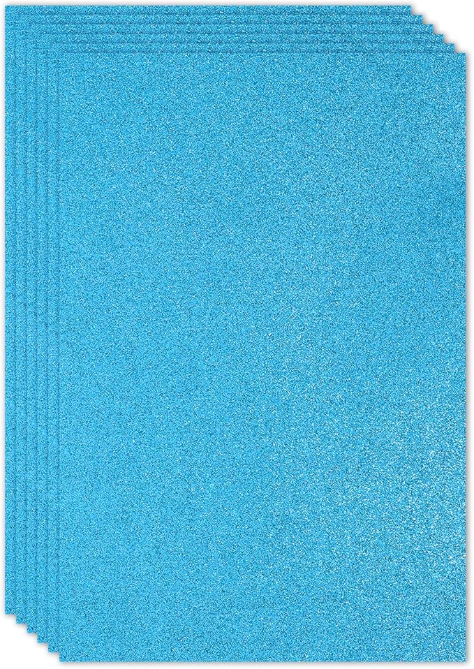 PATIKIL 2mm Thick Non Adhesive Glitter Foam Sheet 16x24inch Light Blue by PATIKIL
