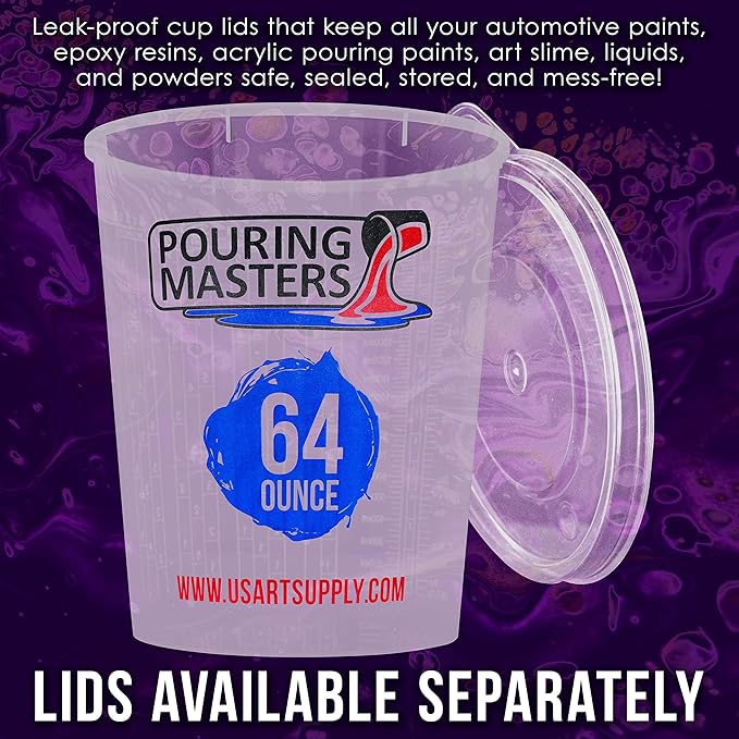 Pouring Masters 64 Ounce Graduated Plastic Mixing Cups - Image 5