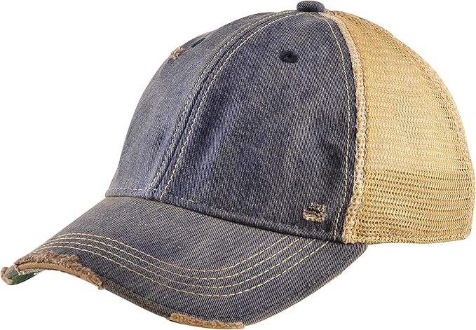 Vintage Distressed Baseball Cap – Unstructured Fit Adjustable Snapback Hat for Men & Women