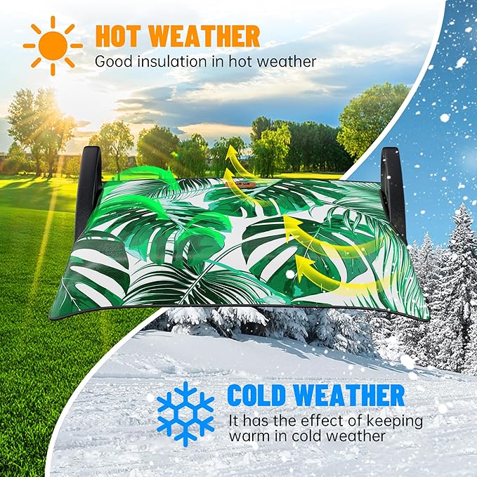 10L0L Golf Cart Seat Covers Compatible with EZGO TXT/RXV & Club Car DS/Precedent, Non-Slip Golf Cart Towel for 2/4 Person Seats, Universal Accessories for Seat Blanket (50 x 30 Inches)-Leaf Blanket