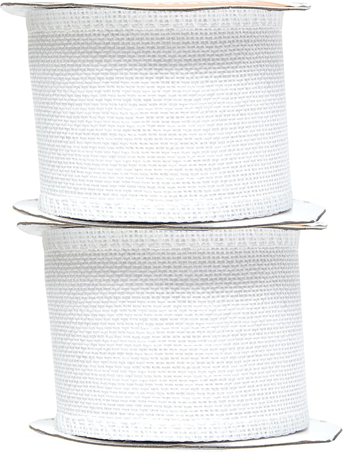 Mandala Crafts White Burlap Ribbon 2.5 Inches Wide Jute Ribbons - Image 2