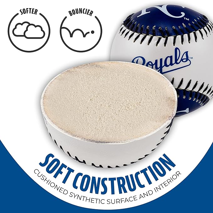 Franklin Sports MLB Team Soft Baseballs - Team Logo - Fan Shop Toy Baseball for Kids - Decoration for Desks and Office